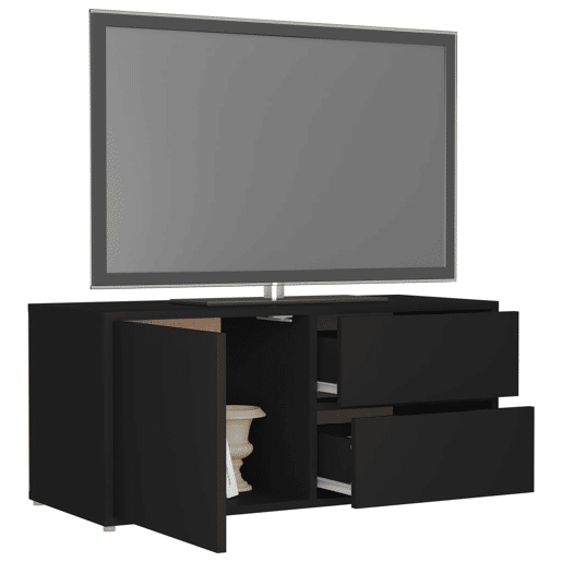 Móvel de TV - Modulo de TV - Armário de TV 80x34x36 cm derivados de madeira preto