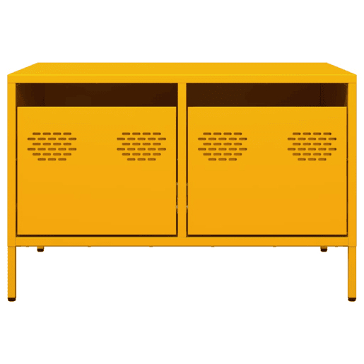 Móvel de TV - Modulo de TV - Armário de TV 68x50x43,5 cm aço laminado a frio amarelo mostarda