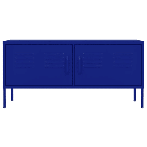Móvel de TV - Modulo de TV - Armário de TV aço 105x35x50 cm azul-marinho