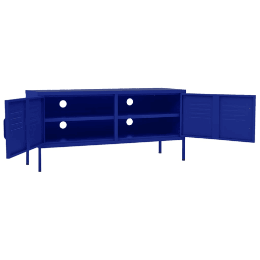 Móvel de TV - Modulo de TV - Armário de TV aço 105x35x50 cm azul-marinho