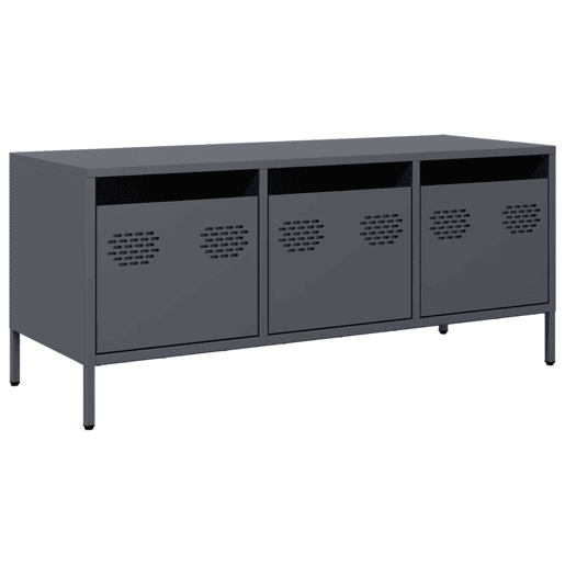 Móvel de TV - Modulo de TV - Armário de TV 101,5x39x43,5 cm aço laminado a frio antracite