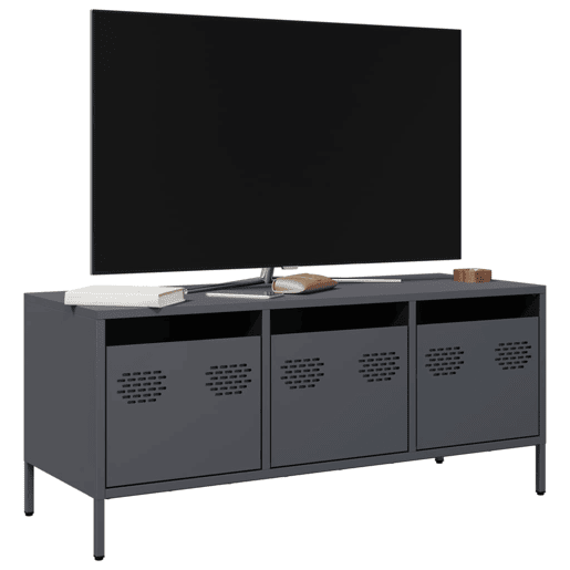 Móvel de TV - Modulo de TV - Armário de TV 101,5x39x43,5 cm aço laminado a frio antracite