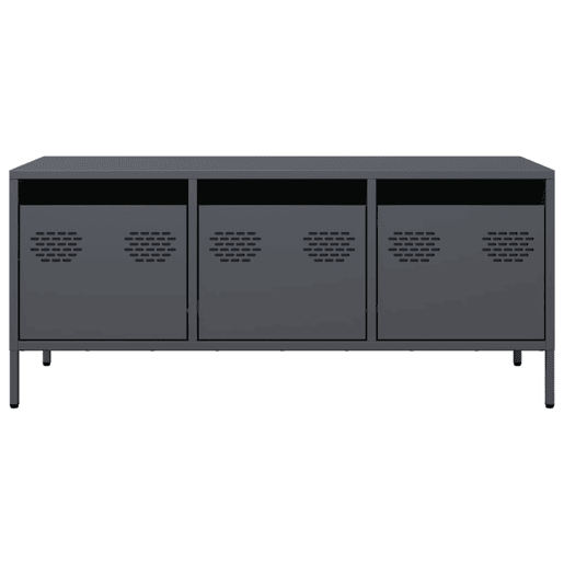 Móvel de TV - Modulo de TV - Armário de TV 101,5x39x43,5 cm aço laminado a frio antracite