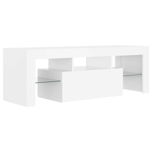 Móvel de TV - Modulo de TV - Armário de TV com luzes LED 120x35x40 cm branco