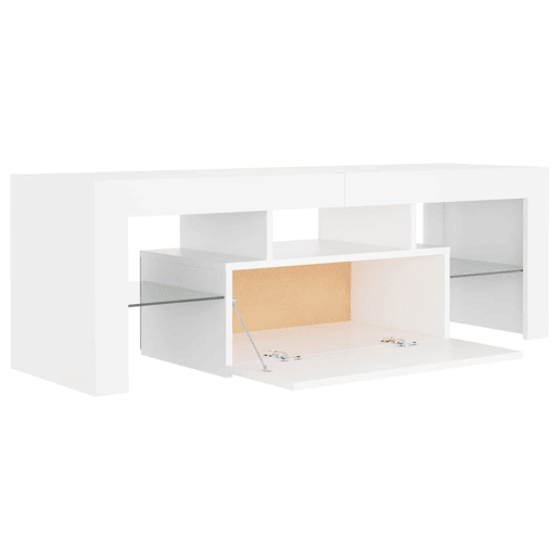 Móvel de TV - Modulo de TV - Armário de TV com luzes LED 120x35x40 cm branco