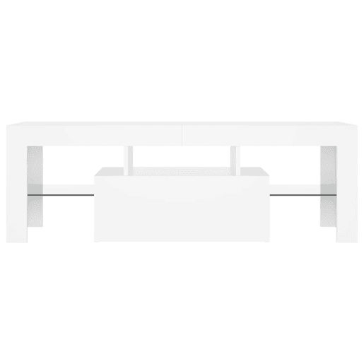 Móvel de TV - Modulo de TV - Armário de TV com luzes LED 120x35x40 cm branco
