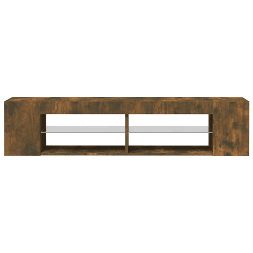 Móvel de TV - Modulo de TV - Armário de TV com luzes LED 135x39x30 cm cor carvalho fumado