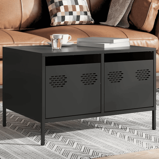Móvel de TV - Modulo de TV - Armário de TV 68x50x43,5 cm aço laminado a frio preto