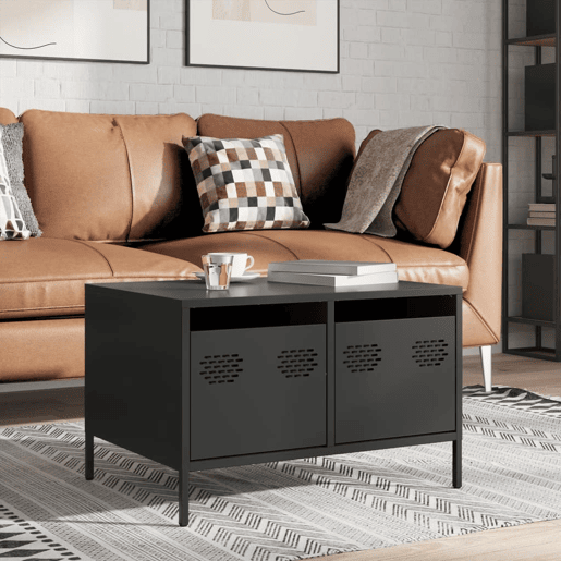 Móvel de TV - Modulo de TV - Armário de TV 68x50x43,5 cm aço laminado a frio preto