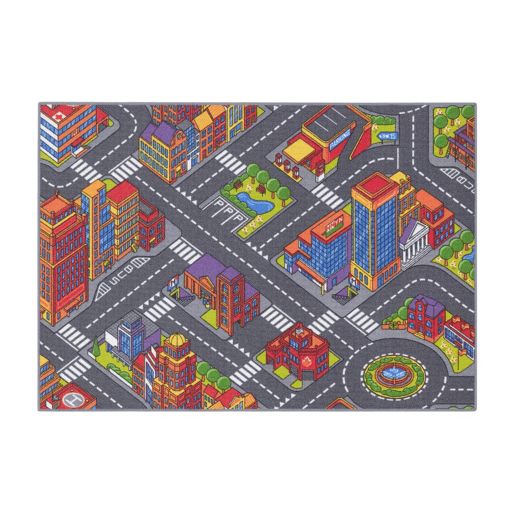 Tapete infantil AMBIHOME URBAN LIFE - antiderrapante, 95x133cm