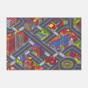 Tapete infantil AMBIHOME URBAN LIFE - antiderrapante, 95x133cm