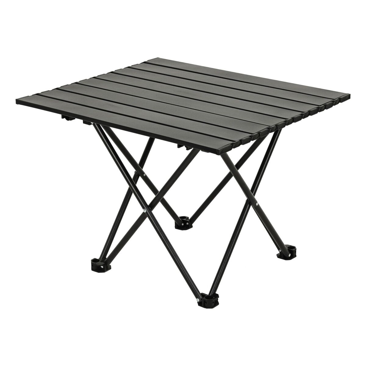 Well home mesa plegable en metal color negro 56x40x46cm