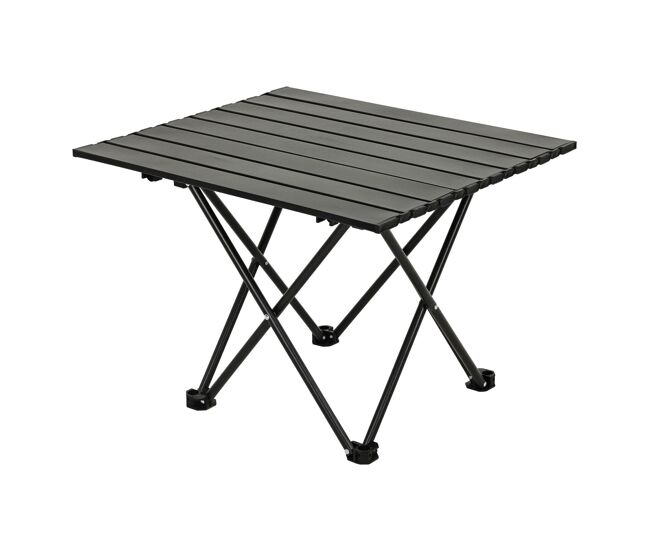 Well home mesa plegable en metal color negro 56x40x46cm