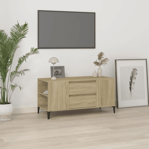 Móvel p TV, Armário de TV 102x44,5x50 cm derivados de madeira carvalho sonoma