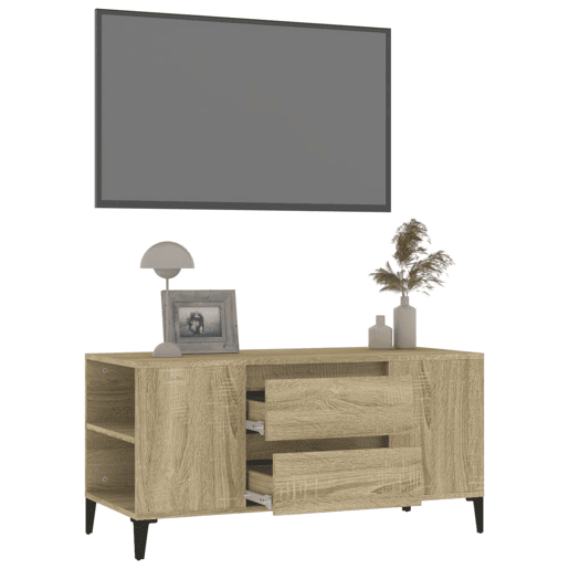 Móvel p TV, Armário de TV 102x44,5x50 cm derivados de madeira carvalho sonoma
