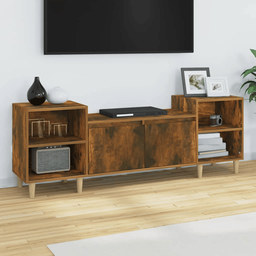 Móvel de TV - Modulo de TV - Armário de TV 160x35x55 cm derivados de madeira carvalho fumado