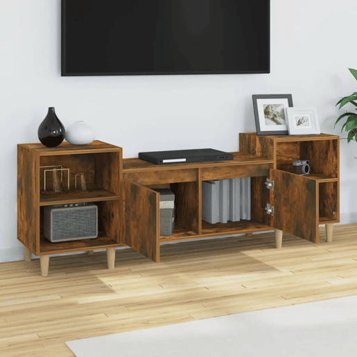 Móvel de TV - Modulo de TV - Armário de TV 160x35x55 cm derivados de madeira carvalho fumado
