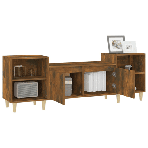 Móvel de TV - Modulo de TV - Armário de TV 160x35x55 cm derivados de madeira carvalho fumado
