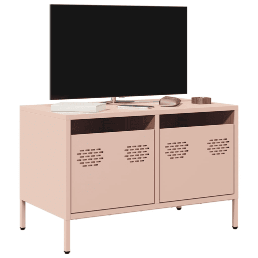 Móvel de TV - Modulo de TV - Armário de TV 68x39x43,5 cm aço laminado a frio rosa