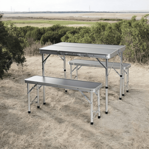 Conjunto de piquenique de acampamento Well Home com mesa e 2 bancos