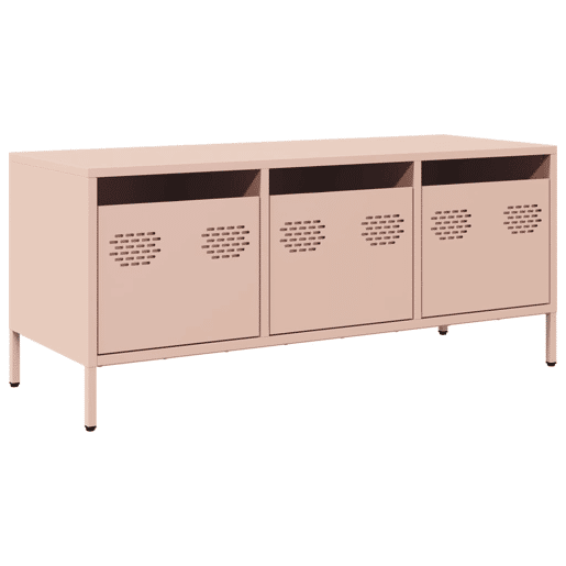 Móvel de TV - Modulo de TV - Armário de TV 101,5x39x43,5 cm aço laminado a frio rosa