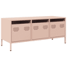 Móvel de TV - Modulo de TV - Armário de TV 101,5x39x43,5 cm aço laminado a frio rosa