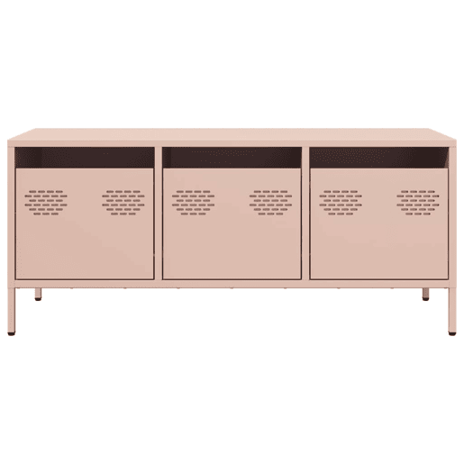 Móvel de TV - Modulo de TV - Armário de TV 101,5x39x43,5 cm aço laminado a frio rosa