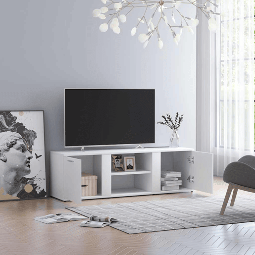 Móvel de TV - Modulo de TV - Armário de TV 120x34x37 cm derivados de madeira branco