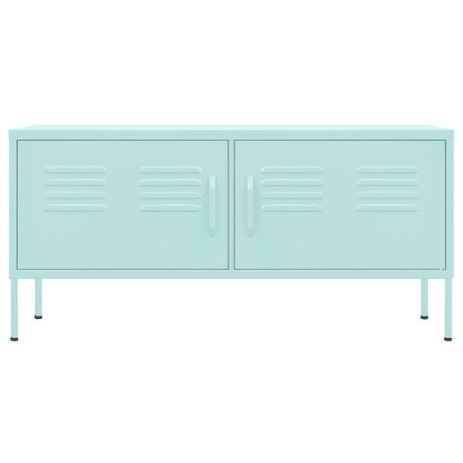 Móvel de TV - Modulo de TV - Armário de TV aço 105x35x50 cm verde-hortelã
