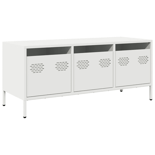 Móvel de TV - Modulo de TV - Armário de TV 101,5x39x43,5 cm aço laminado a frio branco