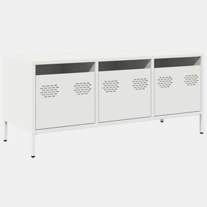 Móvel de TV - Modulo de TV - Armário de TV 101,5x39x43,5 cm aço laminado a frio branco