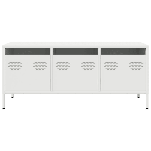 Móvel de TV - Modulo de TV - Armário de TV 101,5x39x43,5 cm aço laminado a frio branco