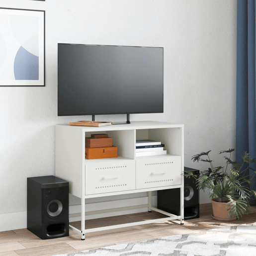 Móvel de TV - Modulo de TV - Armário de TV 68x39x60,5 cm aço branco
