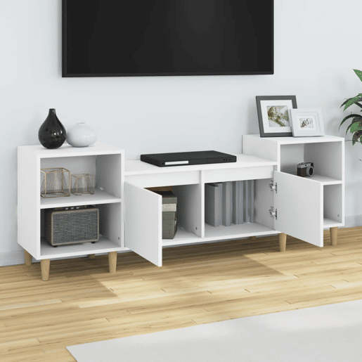 Móvel p TV, Armário de TV 160x35x55 cm derivados de madeira branco
