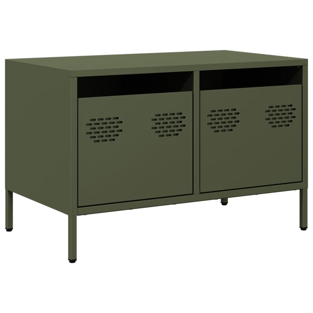 mueble para tv - mueble tv - mesa de tv acero laminado en frio verde oliva 68x39x435 cm
