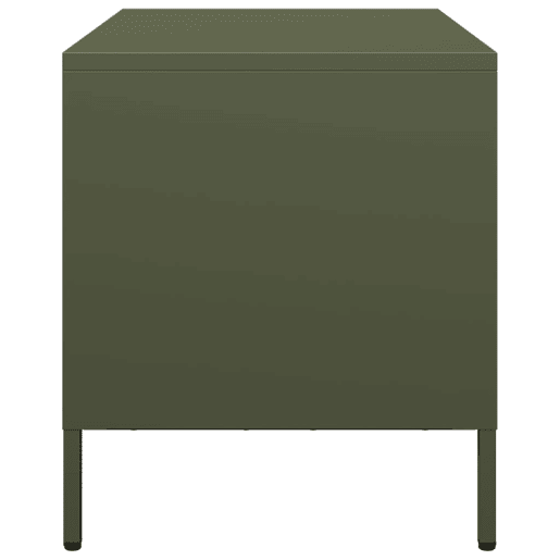 Móvel de TV - Modulo de TV - Armário de TV 68x39x43,5 cm aço laminado a frio verde-azeitona