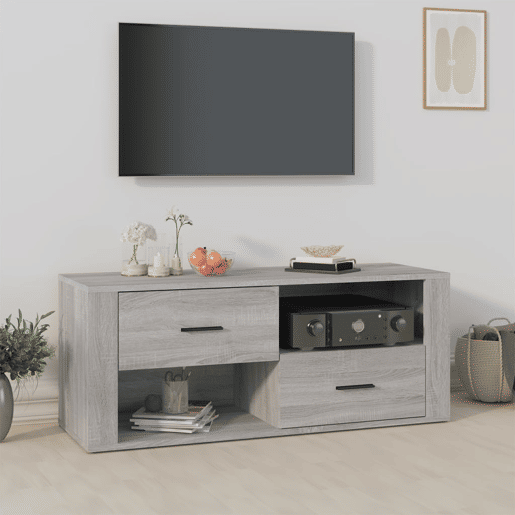 Móvel de TV - Modulo de TV - Armário de TV 100x35x40 cm derivados de madeira cinzento sonoma
