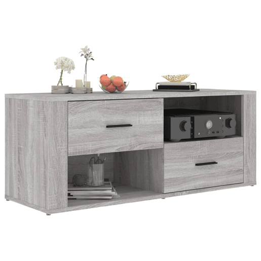 Móvel de TV - Modulo de TV - Armário de TV 100x35x40 cm derivados de madeira cinzento sonoma