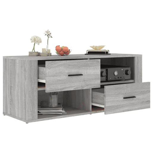 Móvel de TV - Modulo de TV - Armário de TV 100x35x40 cm derivados de madeira cinzento sonoma
