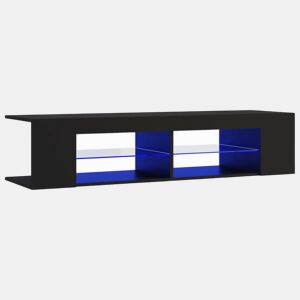 Móvel de TV - Modulo de TV - Armário de TV com luzes LED 135x39x30 cm preto