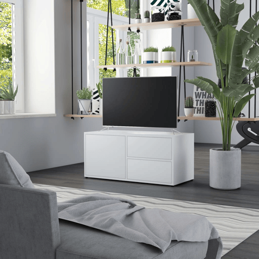 Móvel de TV - Modulo de TV - Armário de TV 80x34x36 cm derivados de madeira branco