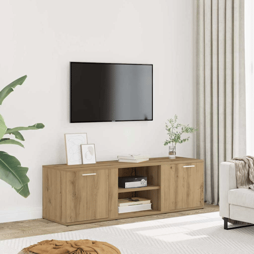 Móvel TV - Modulo de TV - Armário de TV carvalho artesanal 120x34x37 cm madeira trabalhada