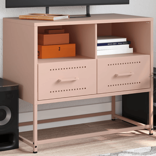 Móvel de TV - Modulo de TV - Armário de TV 68x39x60,5 cm aço rosa