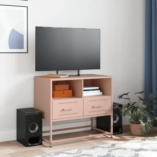 Móvel de TV - Modulo de TV - Armário de TV 68x39x60,5 cm aço rosa