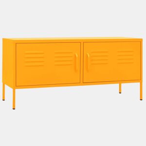 Móvel de TV - Modulo de TV - Armário de TV aço 105x35x50 cm amarelo mostarda