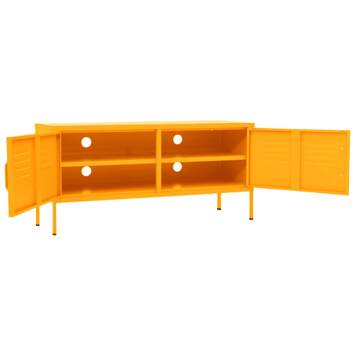 Móvel de TV - Modulo de TV - Armário de TV aço 105x35x50 cm amarelo mostarda