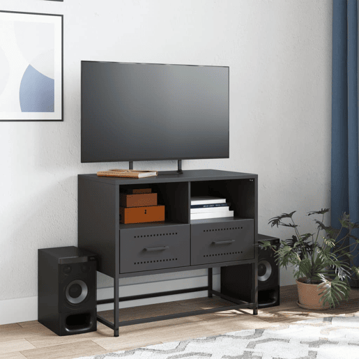 Móvel de TV - Modulo de TV - Armário de TV 68x39x60,5 cm aço preto