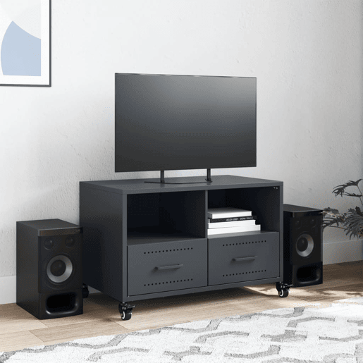 Móvel de TV - Modulo de TV - Armário de TV 68x39x43,5 cm aço antracite