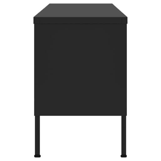 Móvel de TV - Modulo de TV - Armário de TV aço 105x35x50 cm preto
