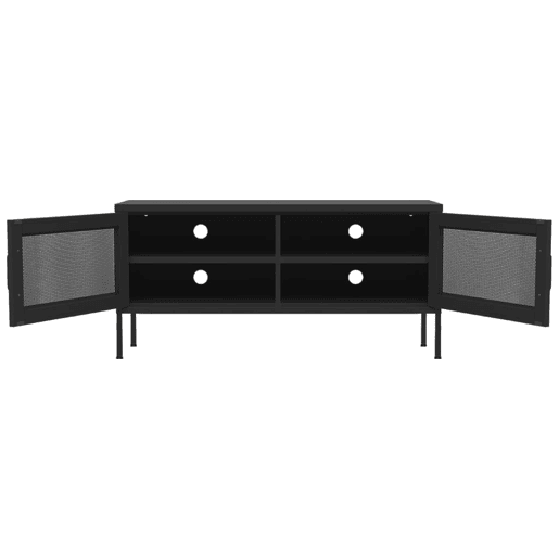 Móvel de TV - Modulo de TV - Armário de TV aço 105x35x50 cm preto